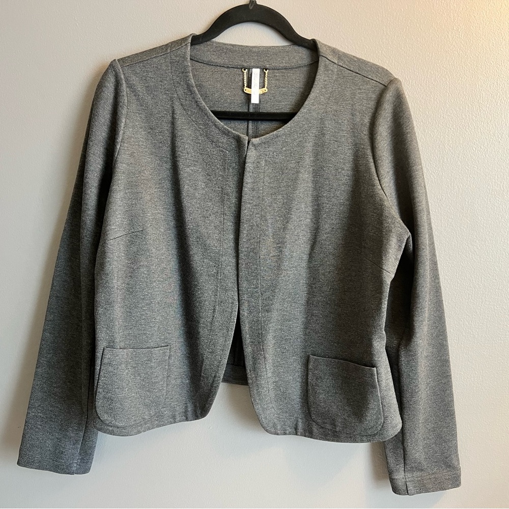 Grey Blue Sky blazer in comfy, durable modal blend